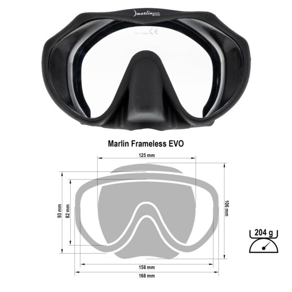 МАСКА MARLIN FRAMLESS EVO - Image 2
